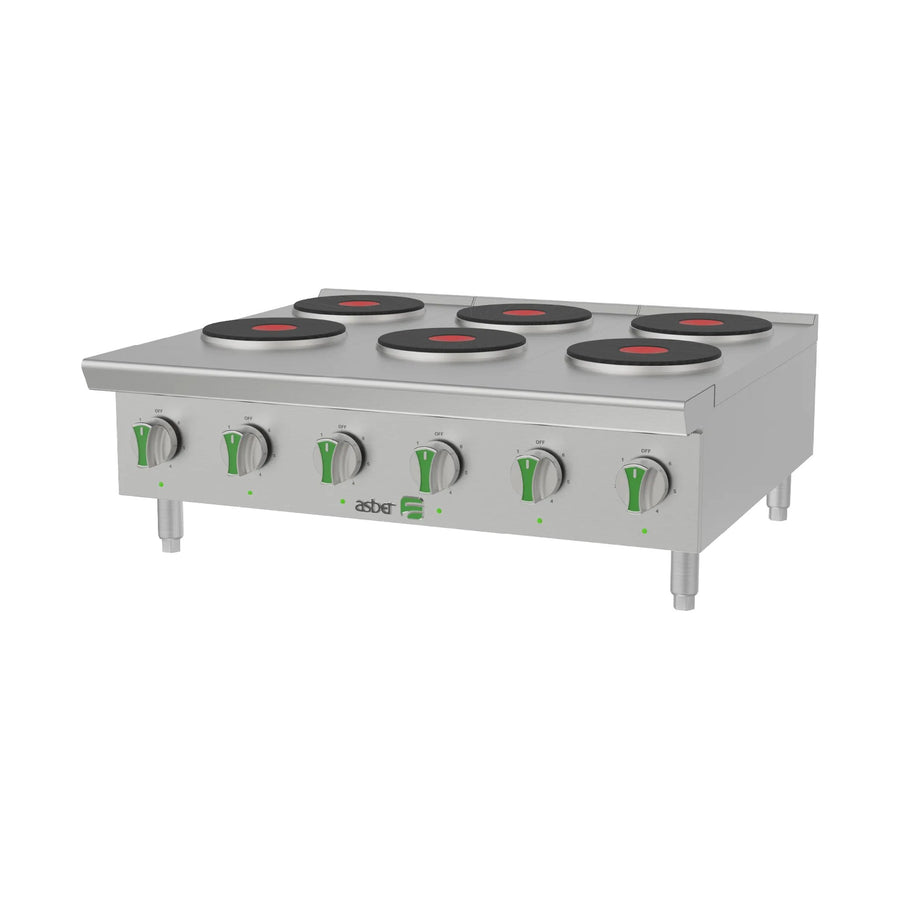 Parrilla Eléctrica 6 Placas Asber AEHP-E-6-36-EM