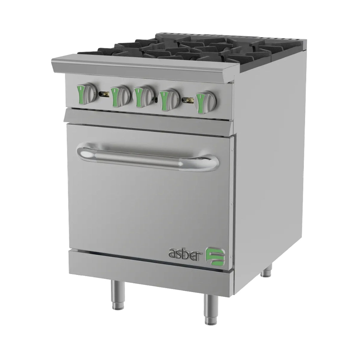 Estufa 4 Quemadores con Horno Asber AER-4-24-EM