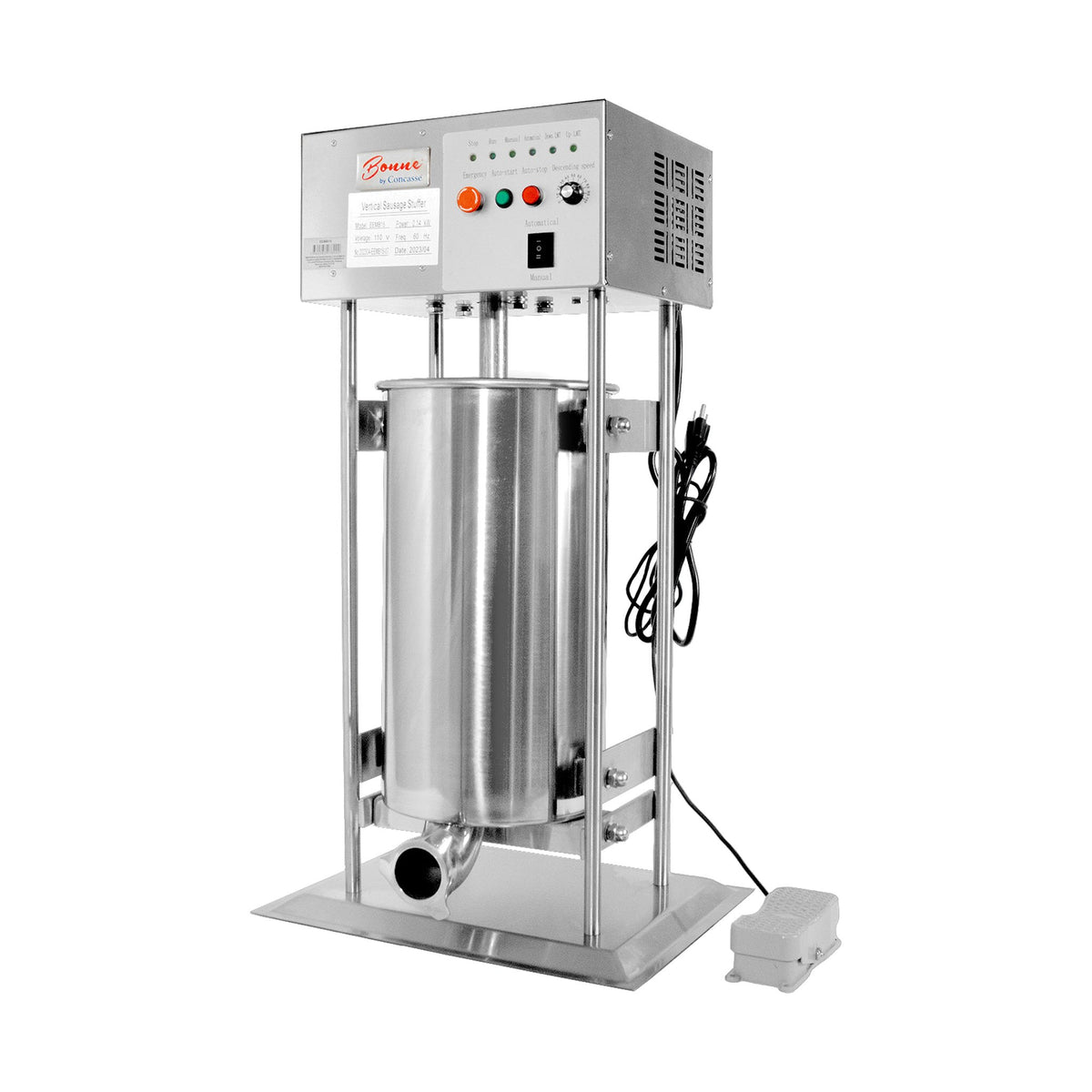 Embutidora de Salchichas Vertical Eléctrica Bonne 10 L