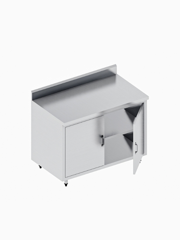 Gabinete Cerrado de Acero Inoxidable (140x70 x 90 cm) GC-2
