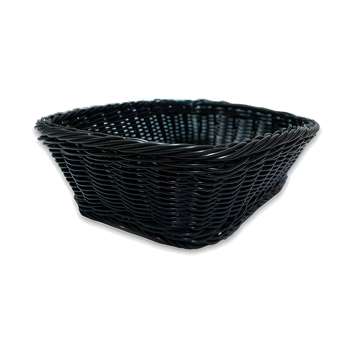 Cesta Tejida Rectangular 11.5" x 8.5" x 3.5" Concassé Negro