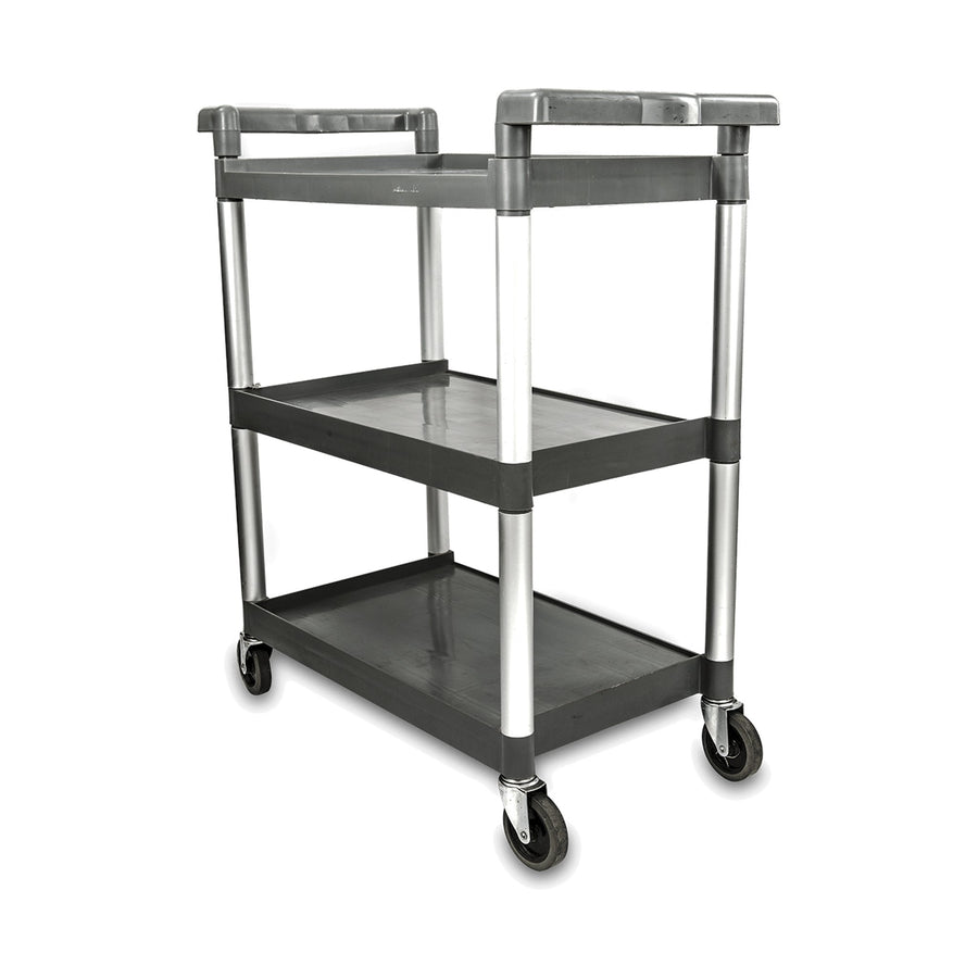 Carro de Servicio de 3 Repisas Gris Concassé 33 1/4" x 17" x 37 1/2"