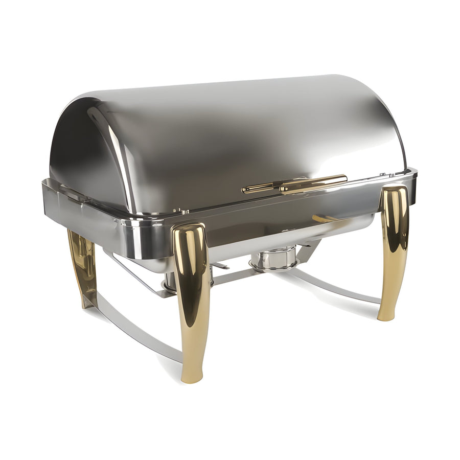 Chafer de Lujo Concassé Rectangular Dorado #Color_Dorado