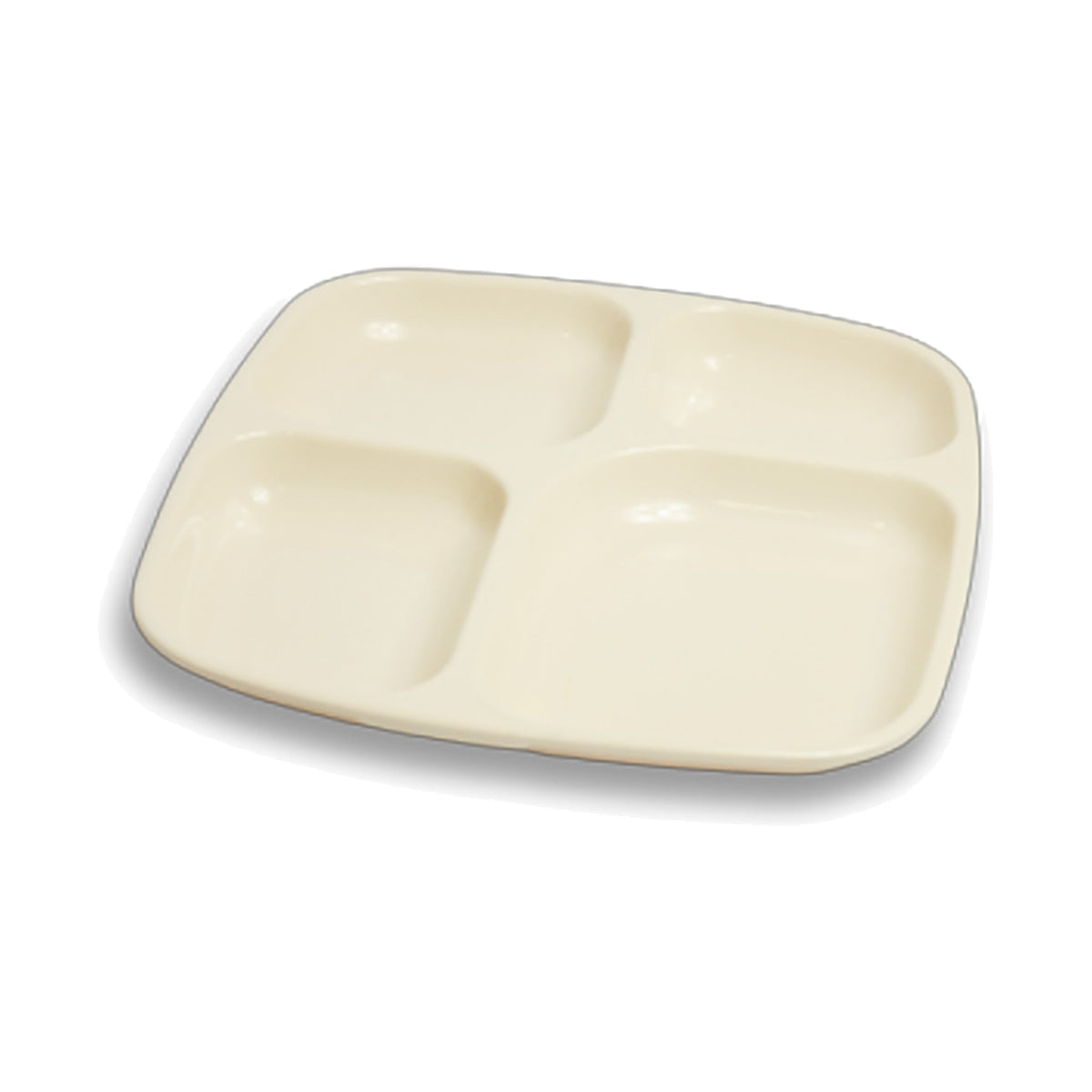 Charola de Melamina con Divisiones Beige Concassé 26 x 24 x 2 cm (4 divisiones)