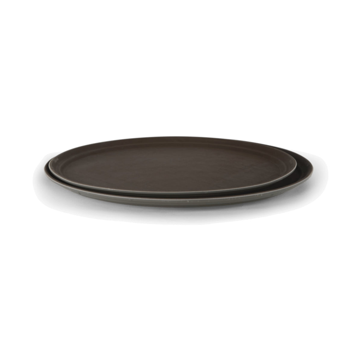 Charola Ovalada Antiderrapante Concassé 19" x 24" Café #Color_Café