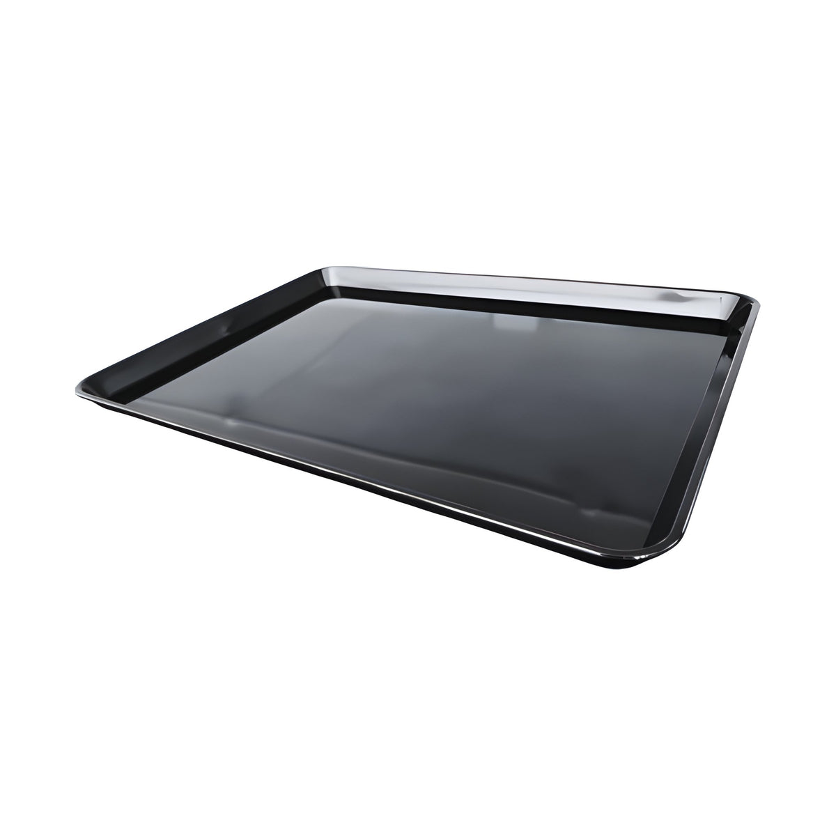 Charola de Servicio Antiderrapante de Policarbonato 14" x 18" Concassé Negro #Color_Negro