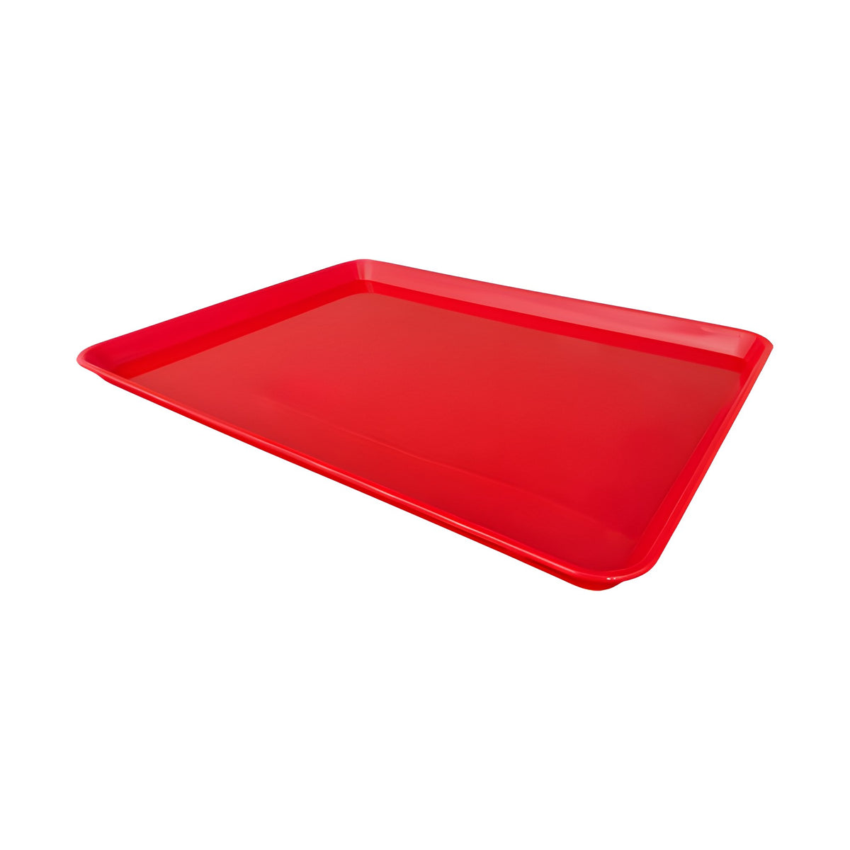 Charola de Servicio Antiderrapante de Policarbonato 14" x 18" Concassé Rojo #Color_Rojo