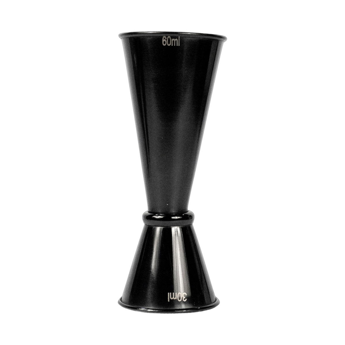 Jigger Tipo Japonés de Acero Inoxidable Concassé 30/60 ml Negro #Acabado_Negro