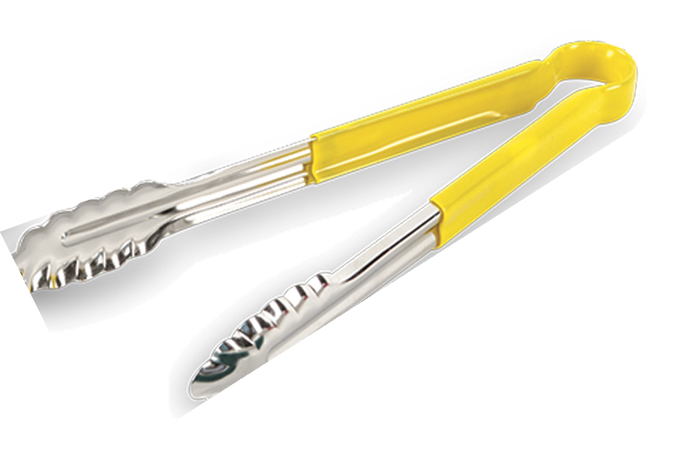 Pinza de Acero Inoxidable con Cubierta de Plástico Concassé Amarillo #Color_Amarillo