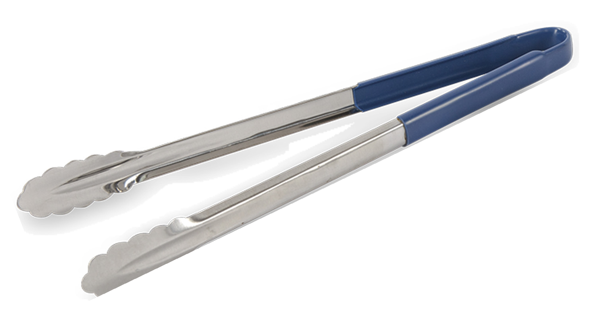 Pinza de Acero Inoxidable con Cubierta de Plástico Concassé Azul #Color_Azul
