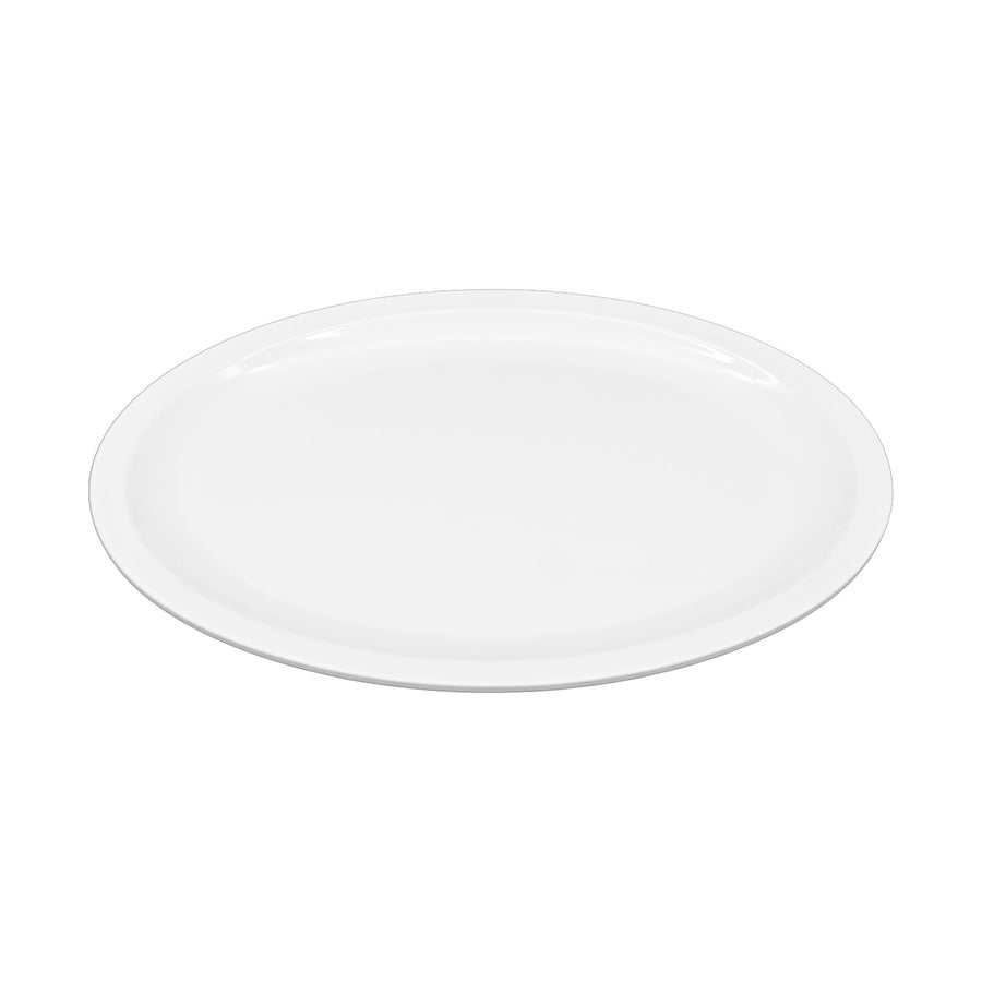 Platón Oval de Melamina Concassé 22 cm Blanco #Color_Blanco