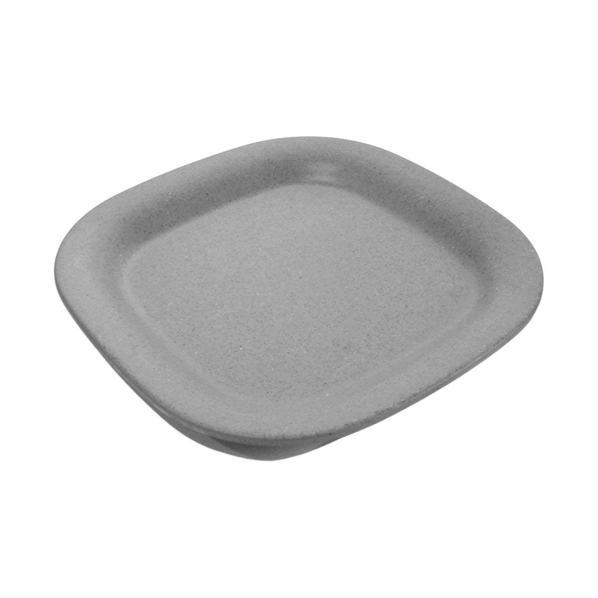 Plato Cuadrado Rim de Melamina Premium Concassé 26 cm Gris #Color_Gris