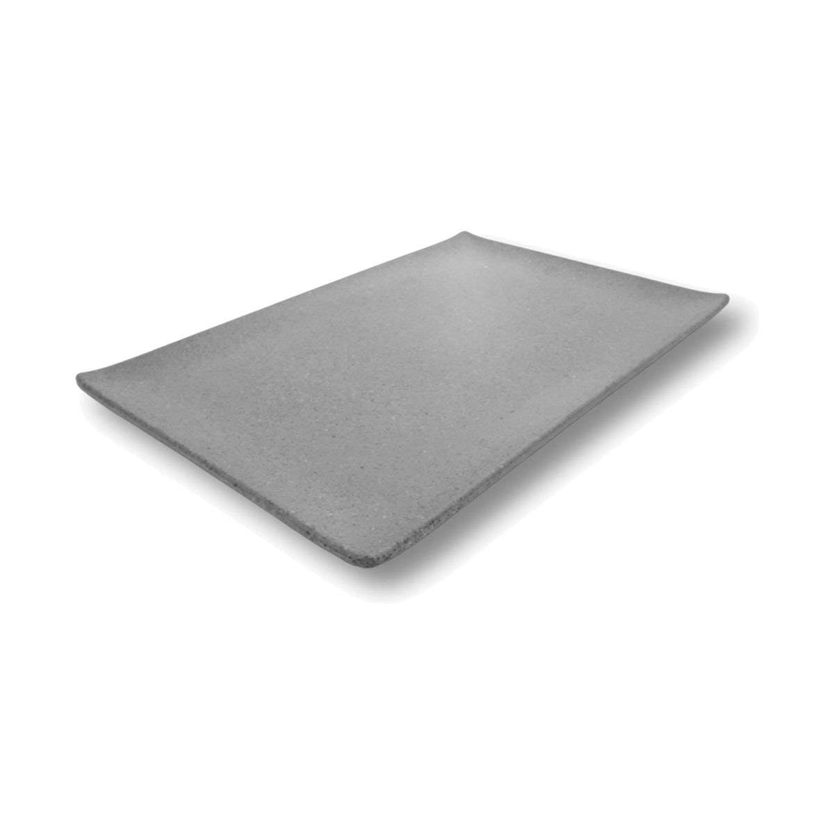 Plato Rectangular de Melamina Concassé 25 x 19 cm Gris #Color_Gris