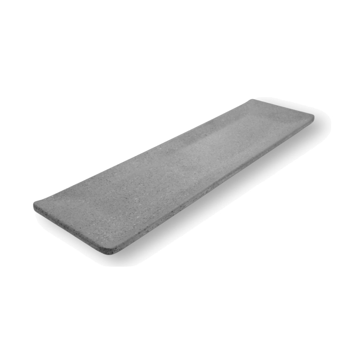 Plato Rectangular de Melamina Concassé 32 x 9 cm Gris #Color_Gris