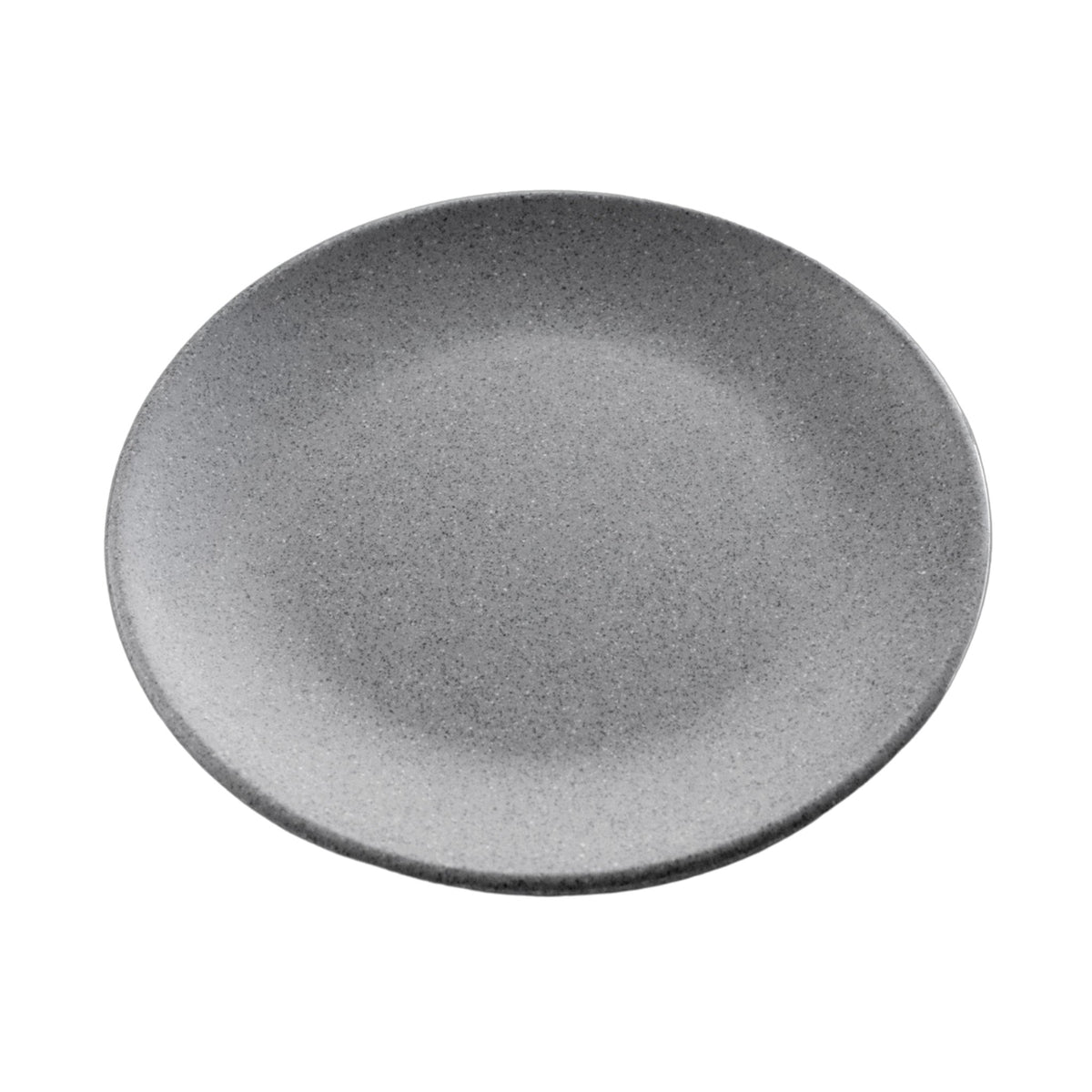 Plato de Lujo Liso de Melamina Gris Concassé 27 cm
