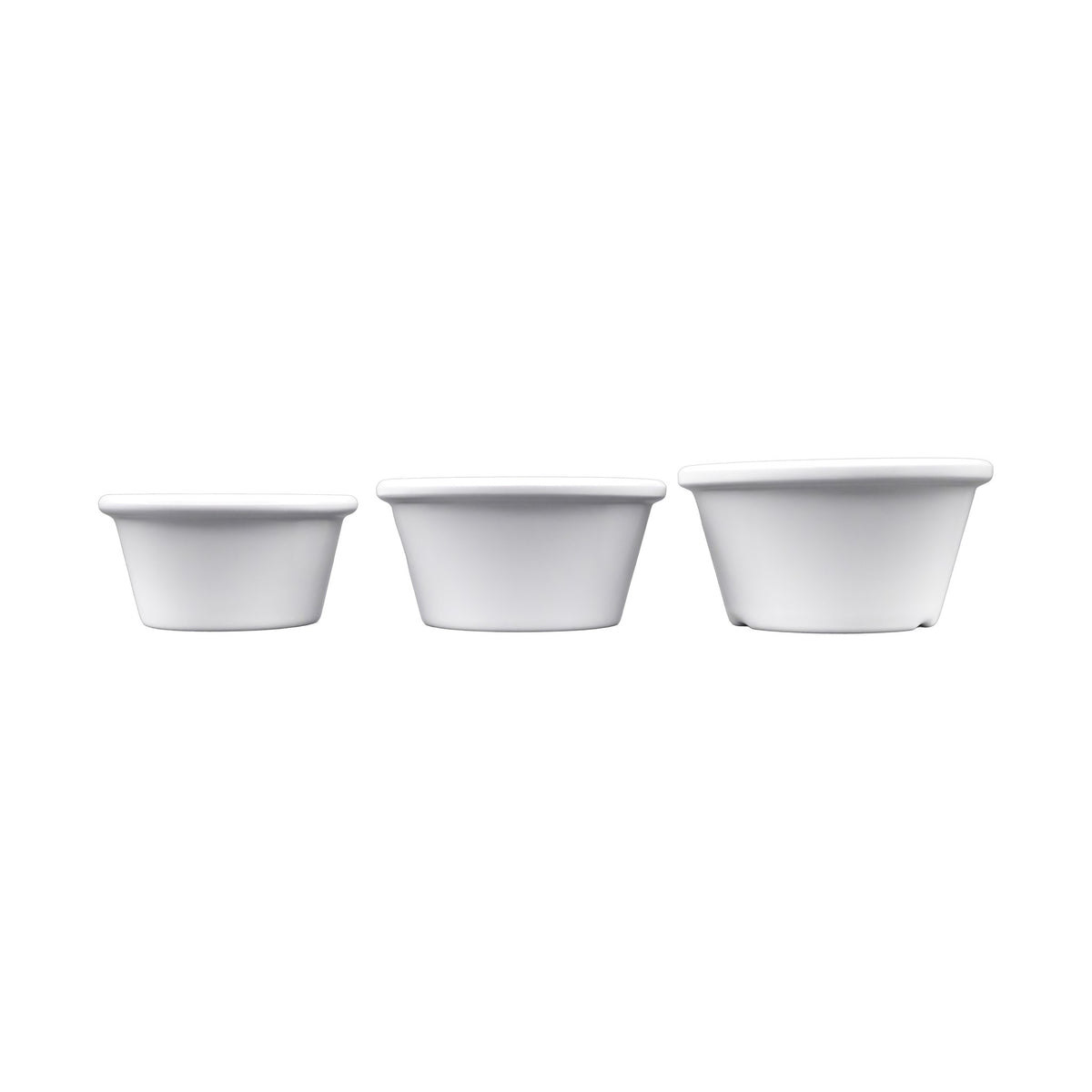 Copa Ramekin de Melamina Concassé 1.5 oz ancho Blanco #Color_Blanco