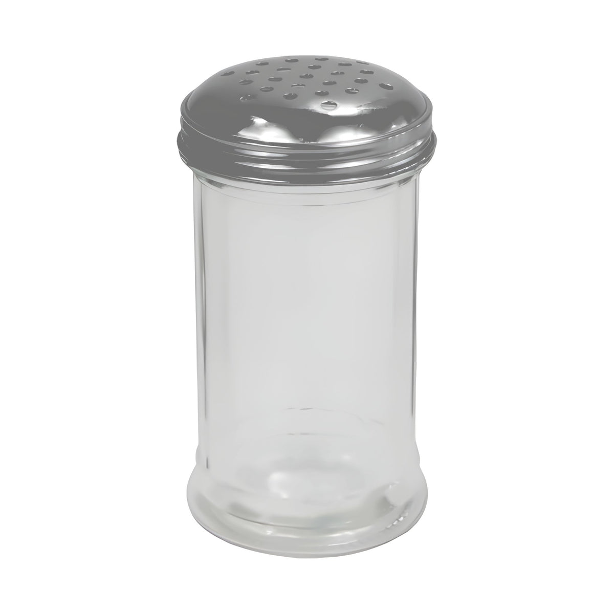Salero de Vidrio con Tapa Plana Redonda Concassé 12 oz