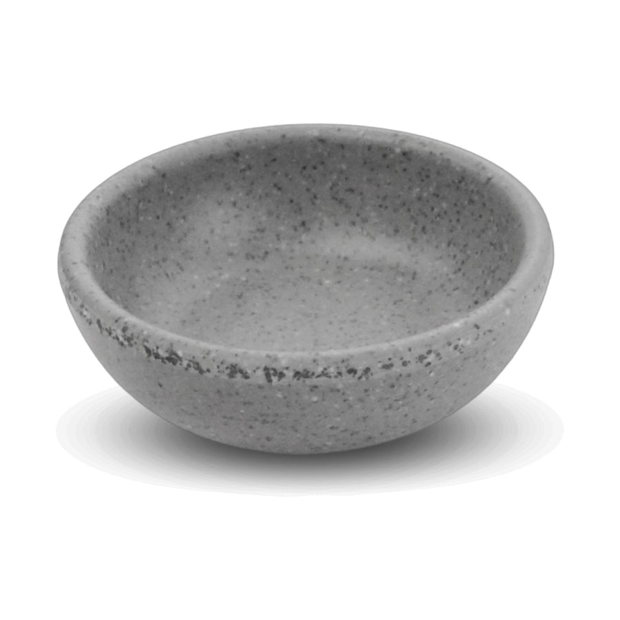 Salserita Redonda de Melamina 7 cm Gris Concassé