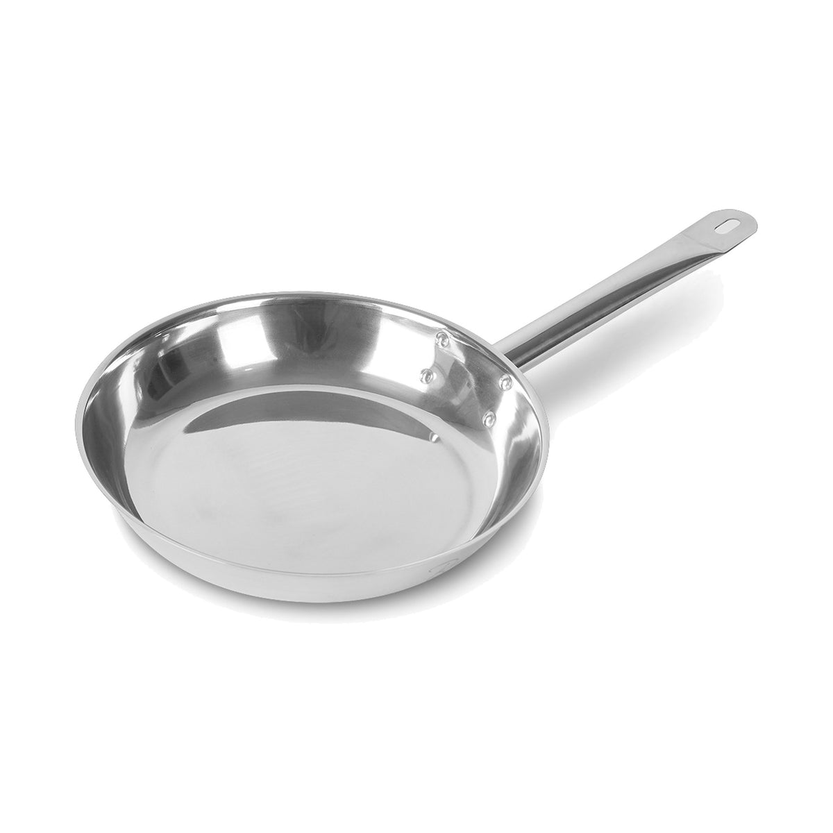 Sartén de Acero Inoxidable con Fondo Difusor Concassé 10" Natural #Acabado_Natural