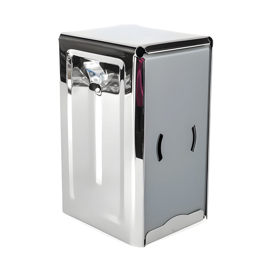 Servilletero Doble de Acero Inoxidable Concassé 4"