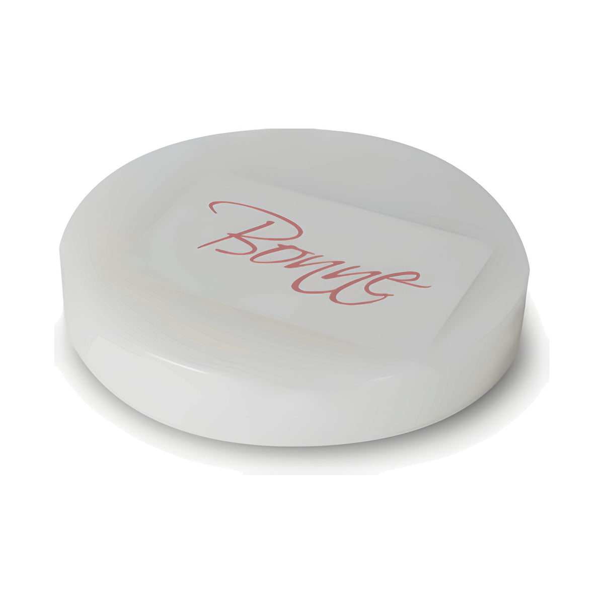 Tabla de Corte Redonda Blanca Concassé 12" diám. x 2" espesor