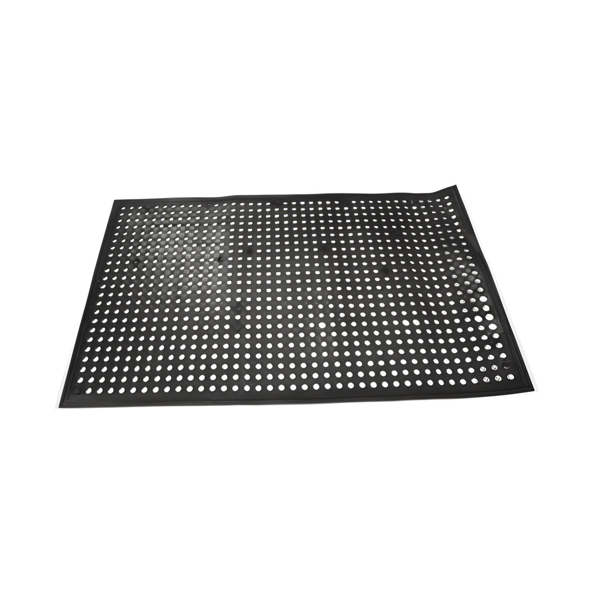 Tapete Antifatiga de Hule Negro 90 x 90 cm Concassé