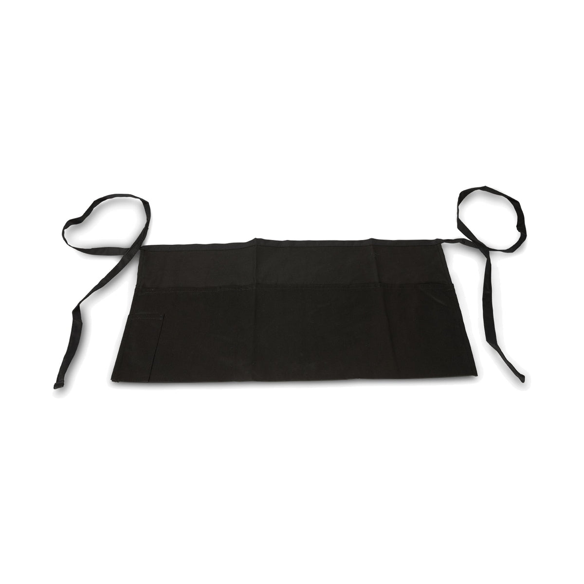 Delantal Corto a Cintura con Bolsa Negro Concassé 57 x 31 cm