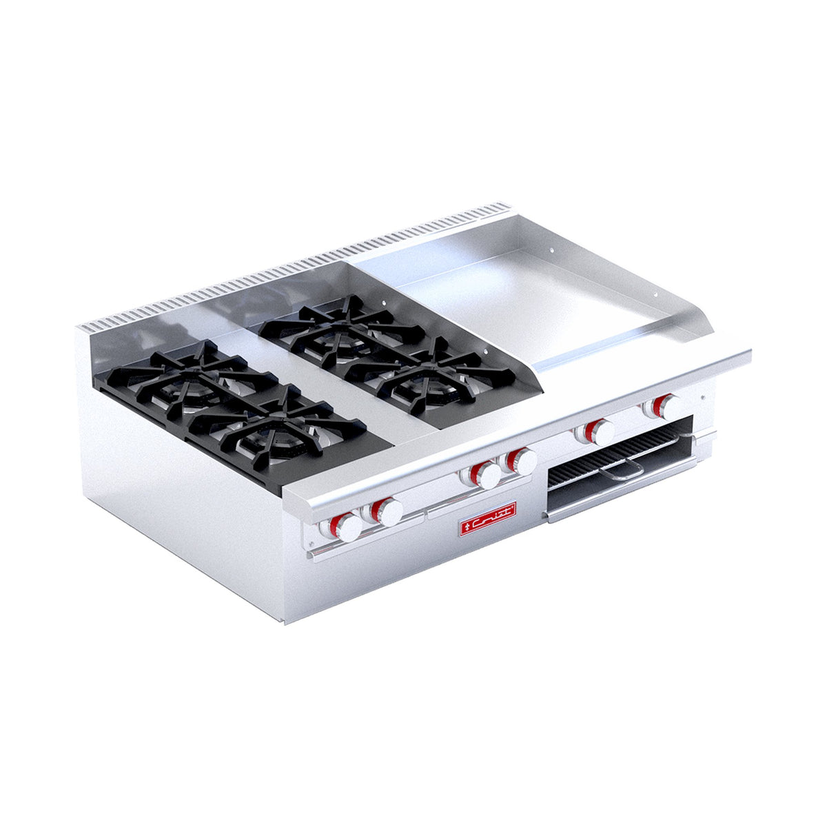 Estufa 4 Quemadores con Plancha Coriat Minichef Máster de Mesa