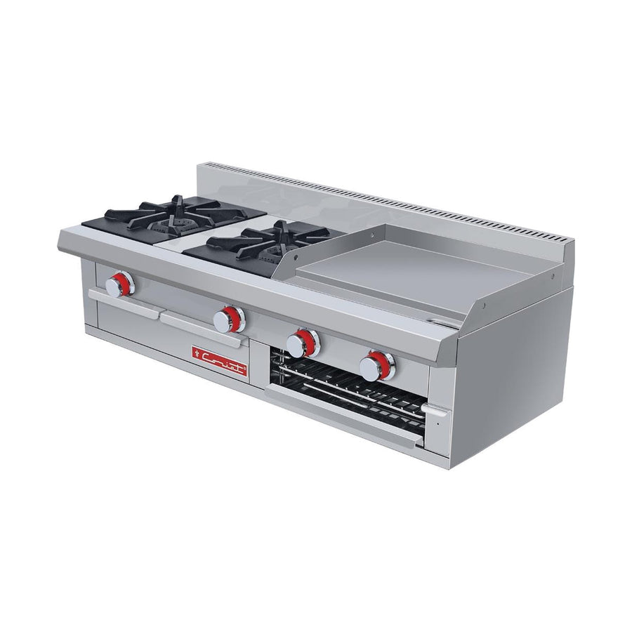 Estufa 2 Quemadores con Plancha Coriat Minichef Petit de Mesa