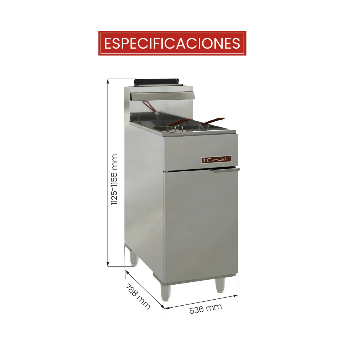 Freidora de Gas 30 L Coriat Turbo 30-5Q HD · vista 5