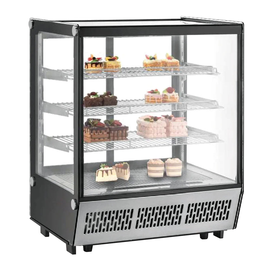 CW-145  MIGSA VITRINA REFRIGERADA CRISTAL RECTO - 4 NIVELES