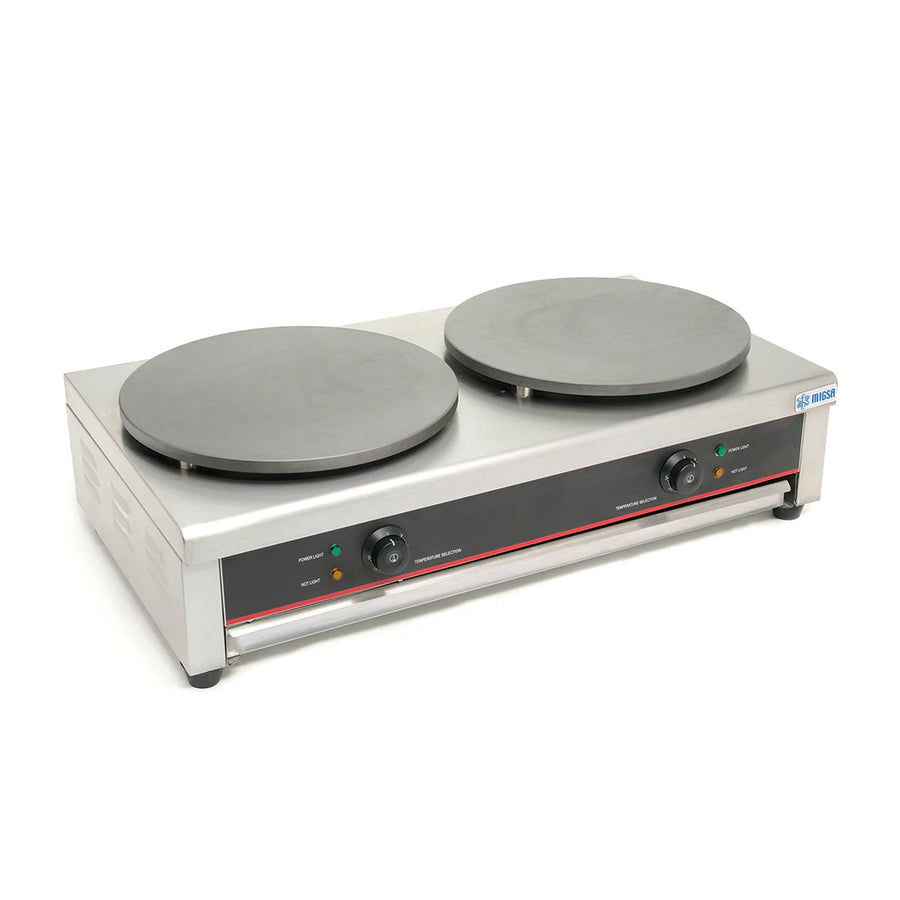 EM-2 MIGSA CREPERA DOBLE ELÉCTRICA 2 PLATOS DE 40 CM DE 50 A 300 °C