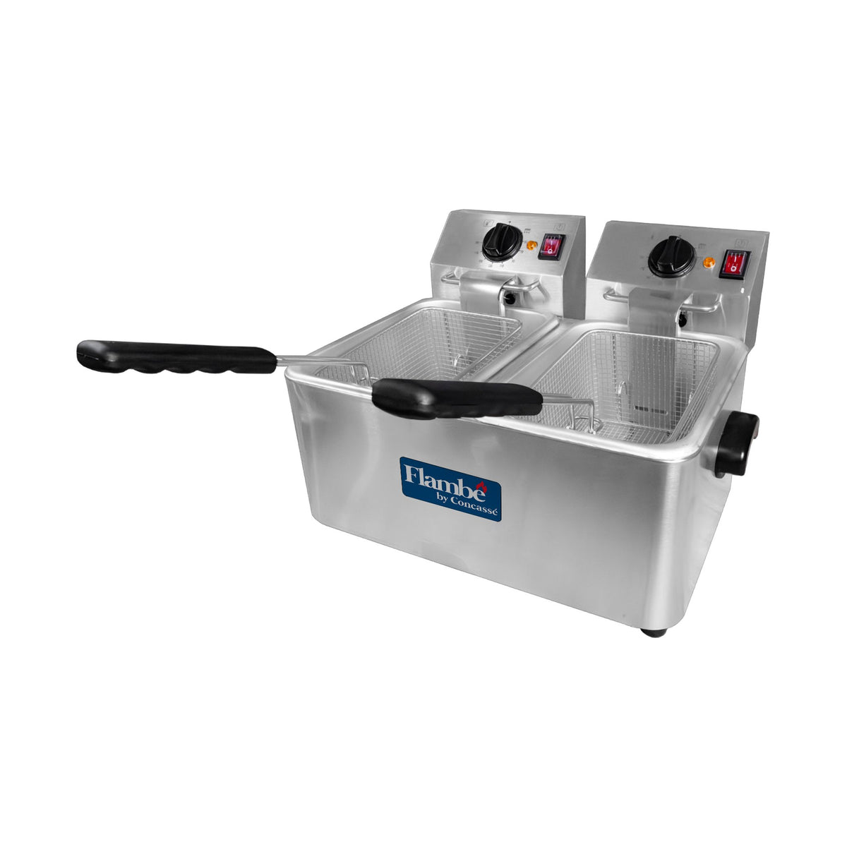 Freidora Eléctrica de Mesa Flambé 2 tinas 4 L