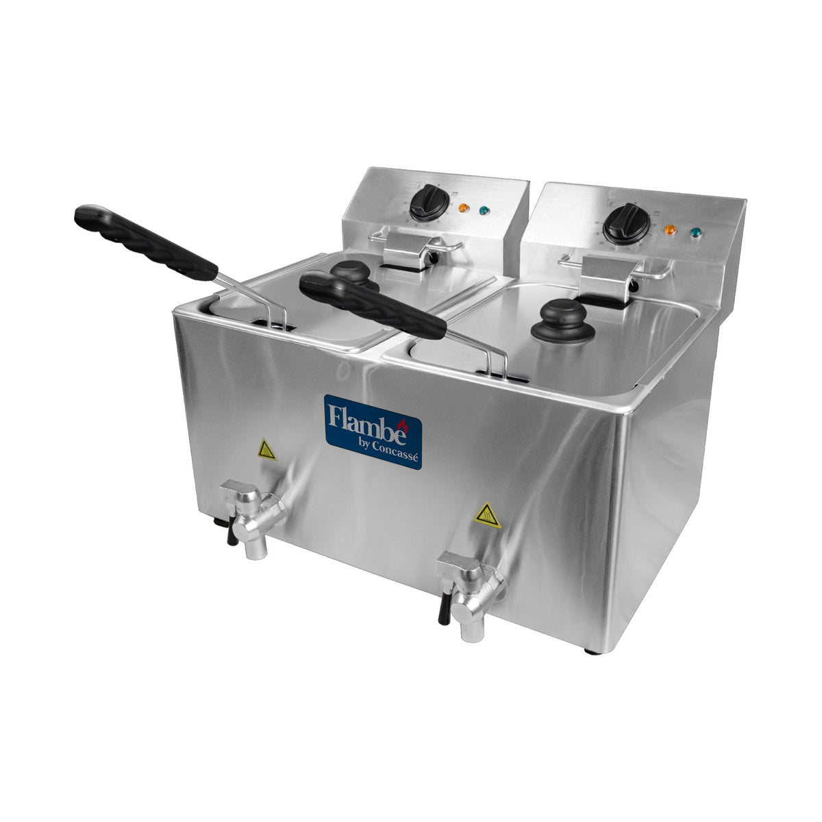 Freidora Eléctrica de Mesa Flambé 2 tinas 8 L