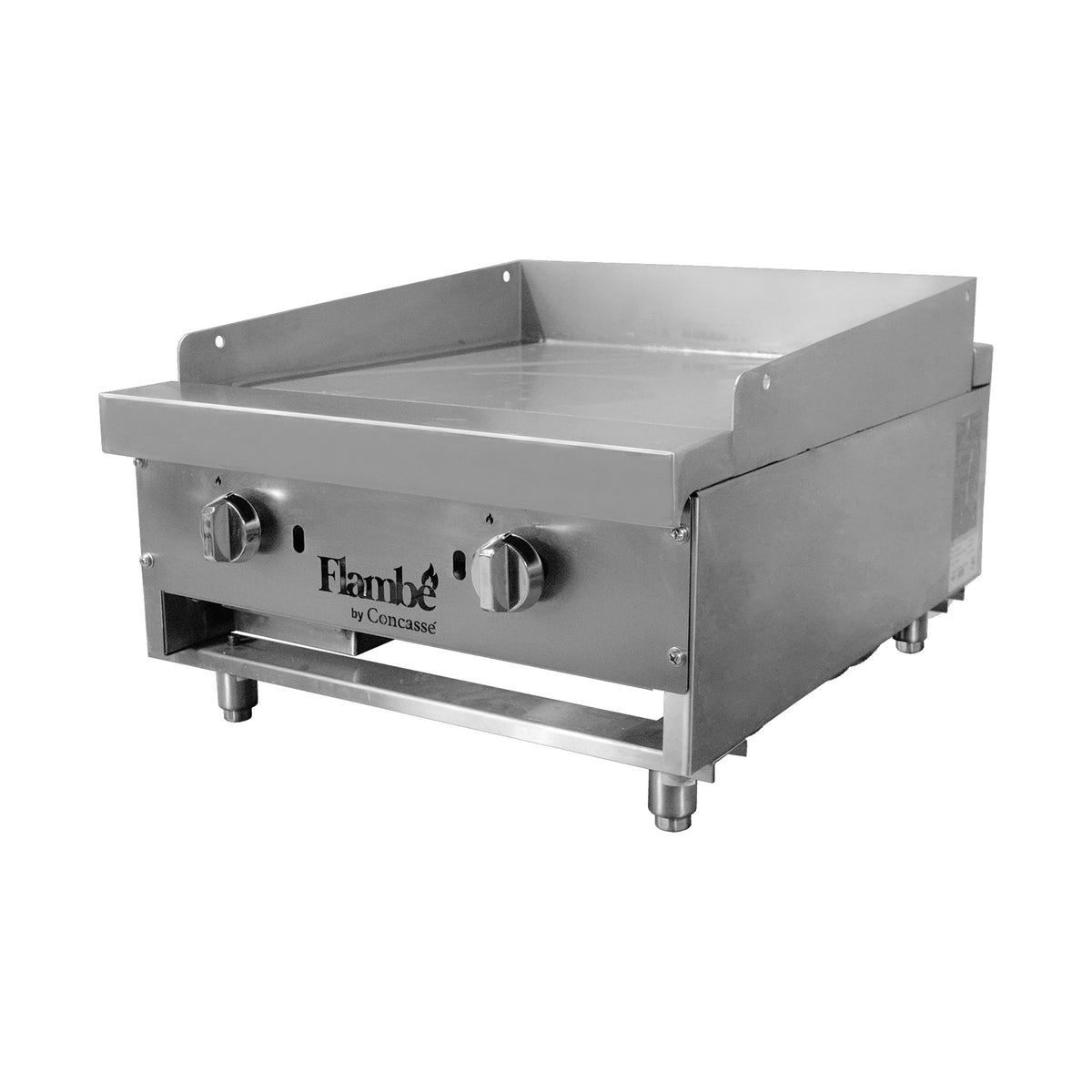Plancha de Acero Inoxidable Flambé 2 quemadores 24" (46,000 BTU)