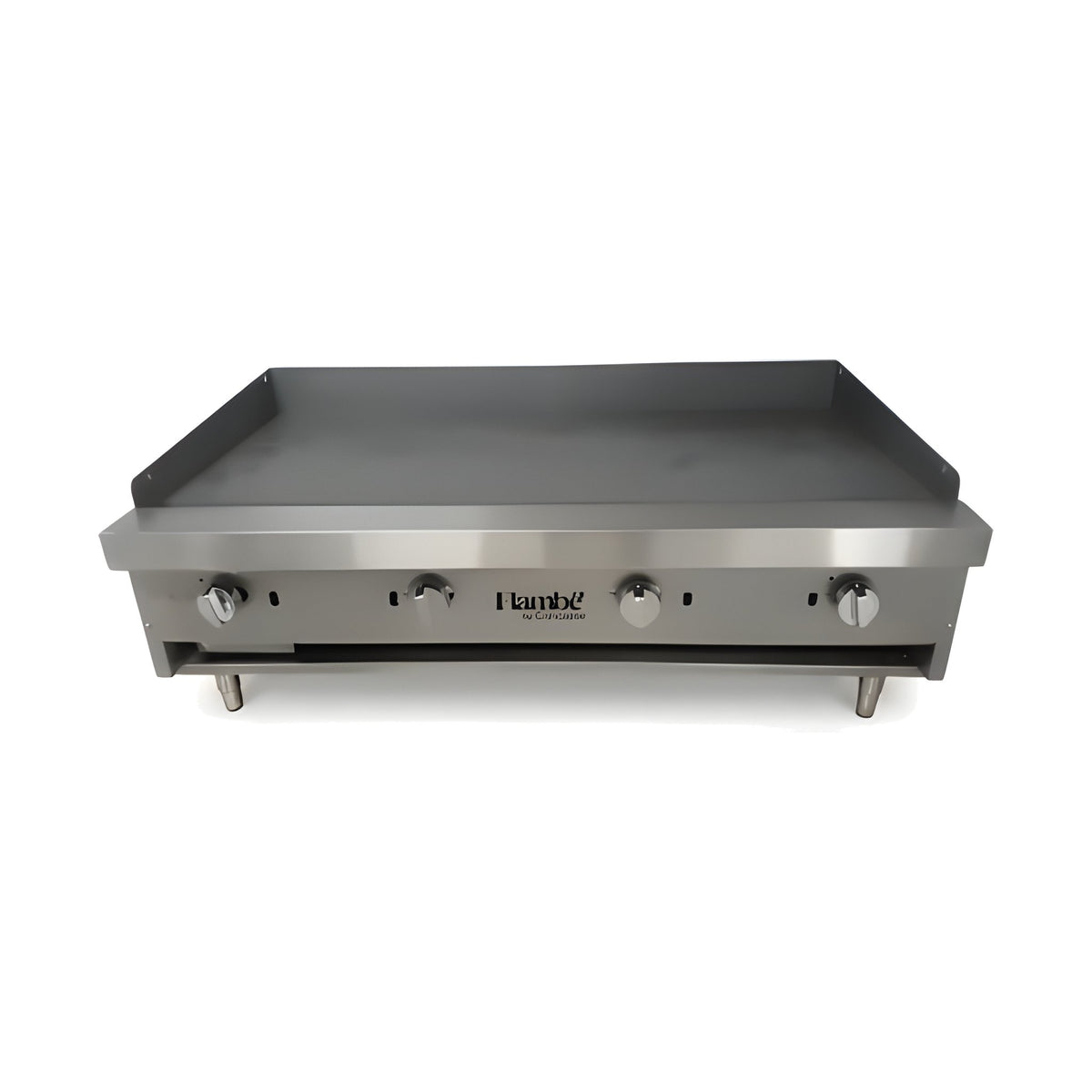 Plancha de Acero Inoxidable Flambé 4 quemadores 48" (120,000 BTU)