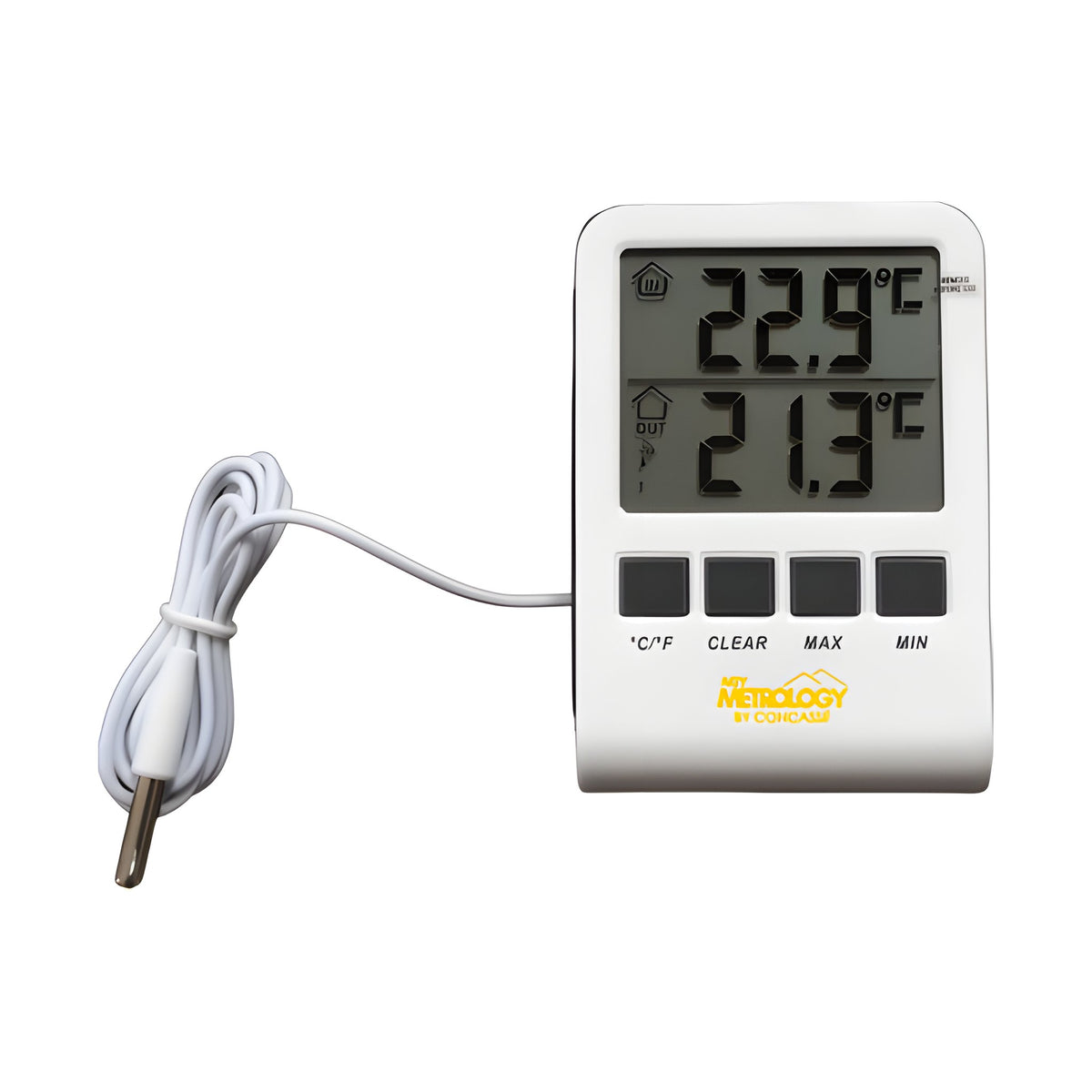 Termómetro Digital de Temperatura Interior y Exterior Metrology Básico (-10 a 60 °C)