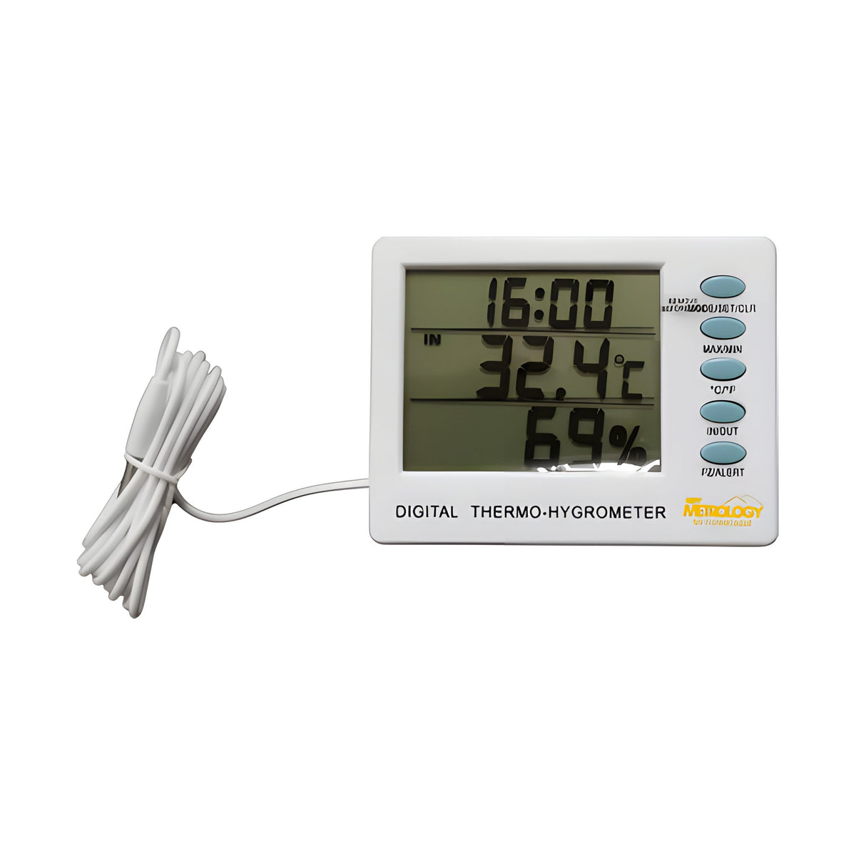Termómetro Digital de Temperatura Interior y Exterior Metrology Con higrómetro