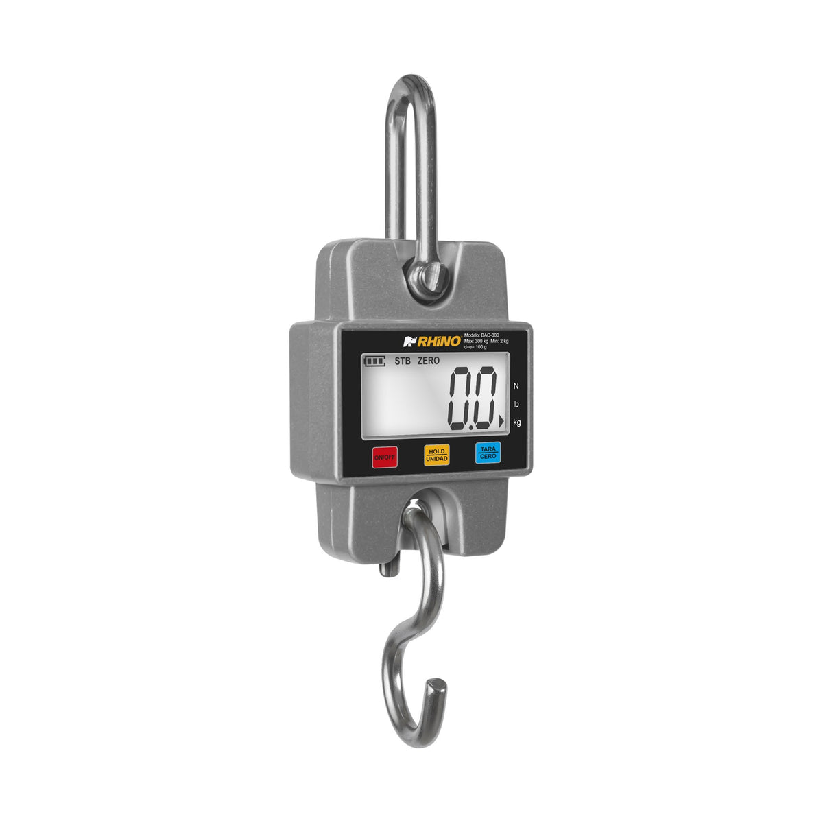 Báscula Electrónica Colgante 300 kg Rhino BAC-300