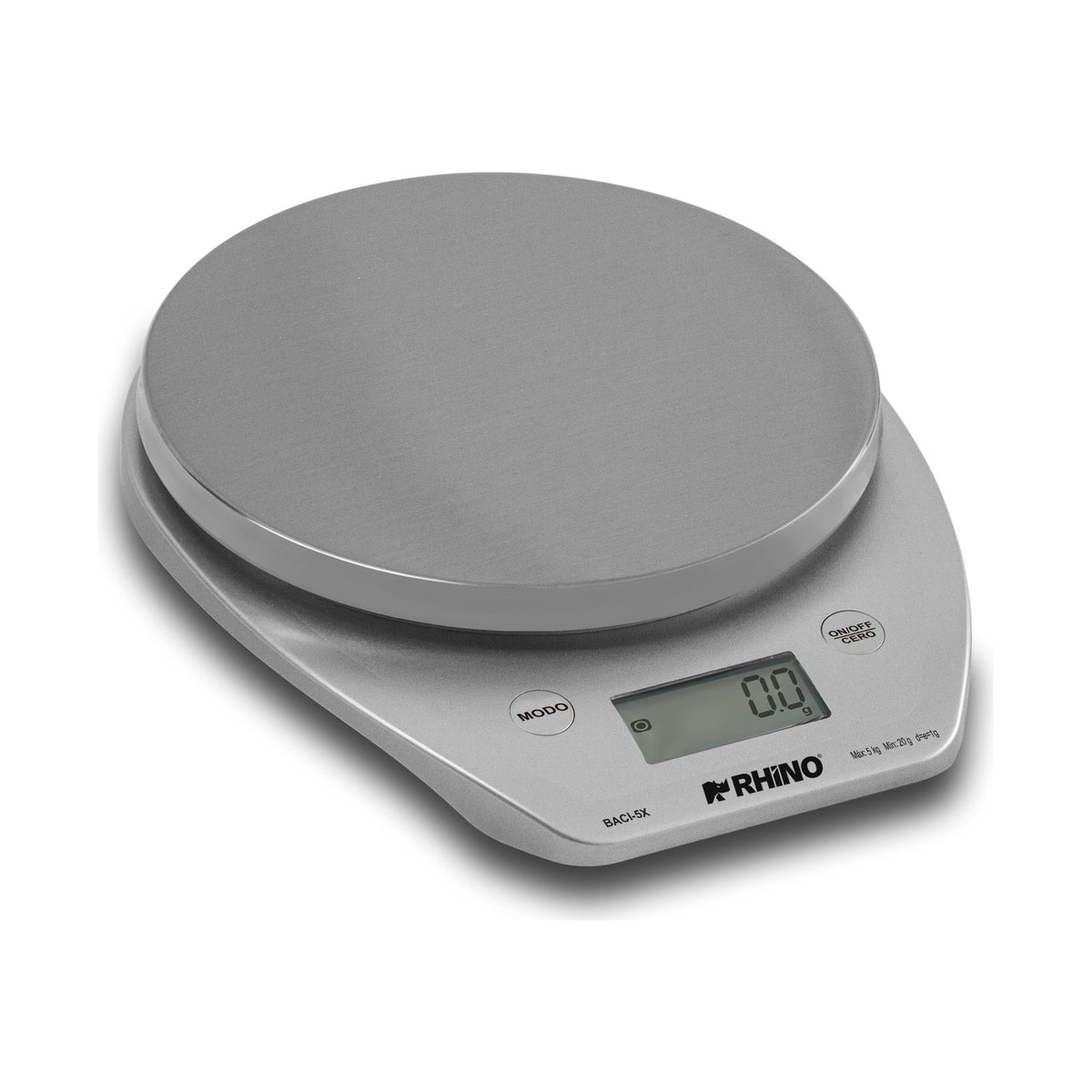 Báscula de Cocina Digital con Bluetooth 5 kg Rhino BACI-5X
