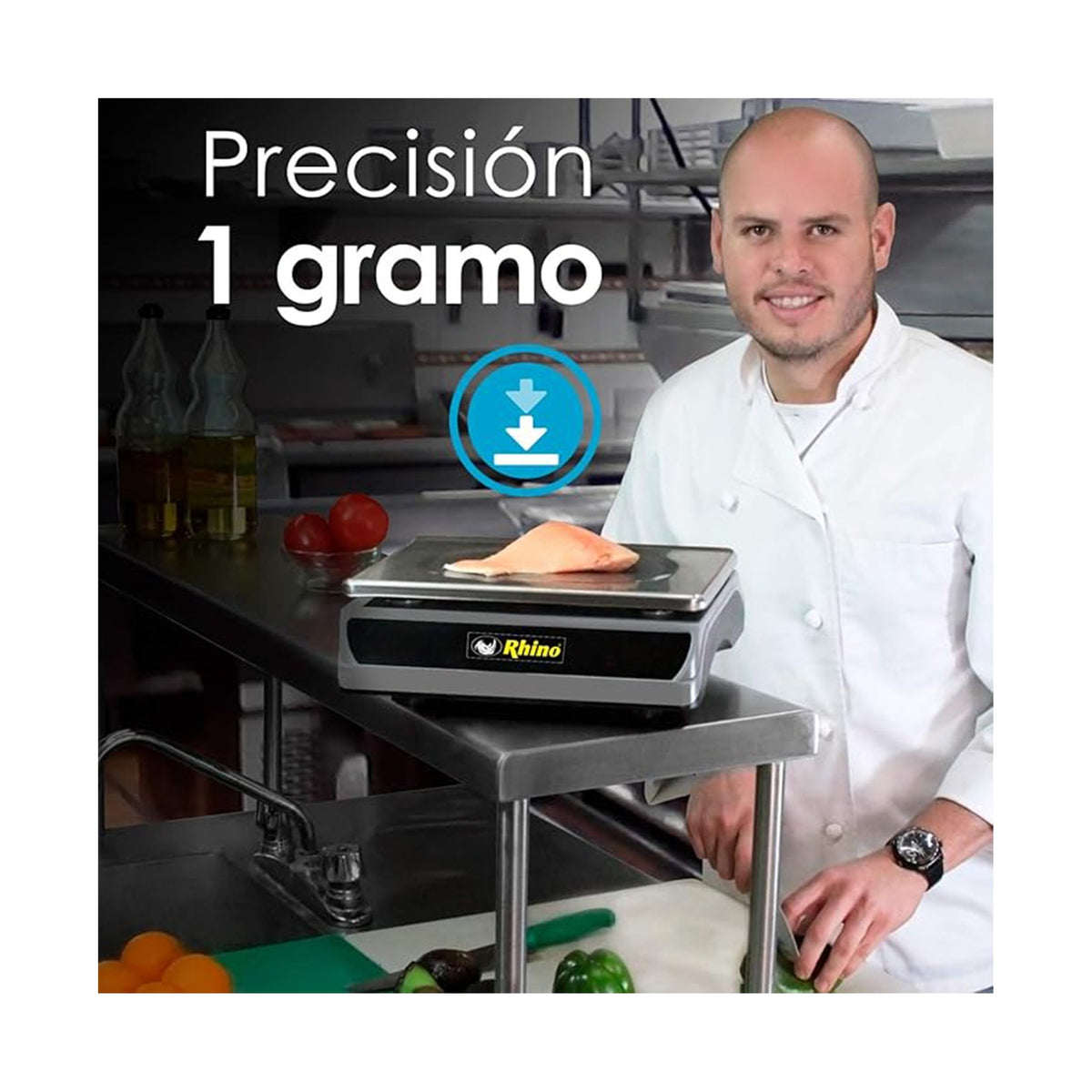 Báscula Electrónica Porcionadora 10 kg Rhino BAPO-10 · vista 2