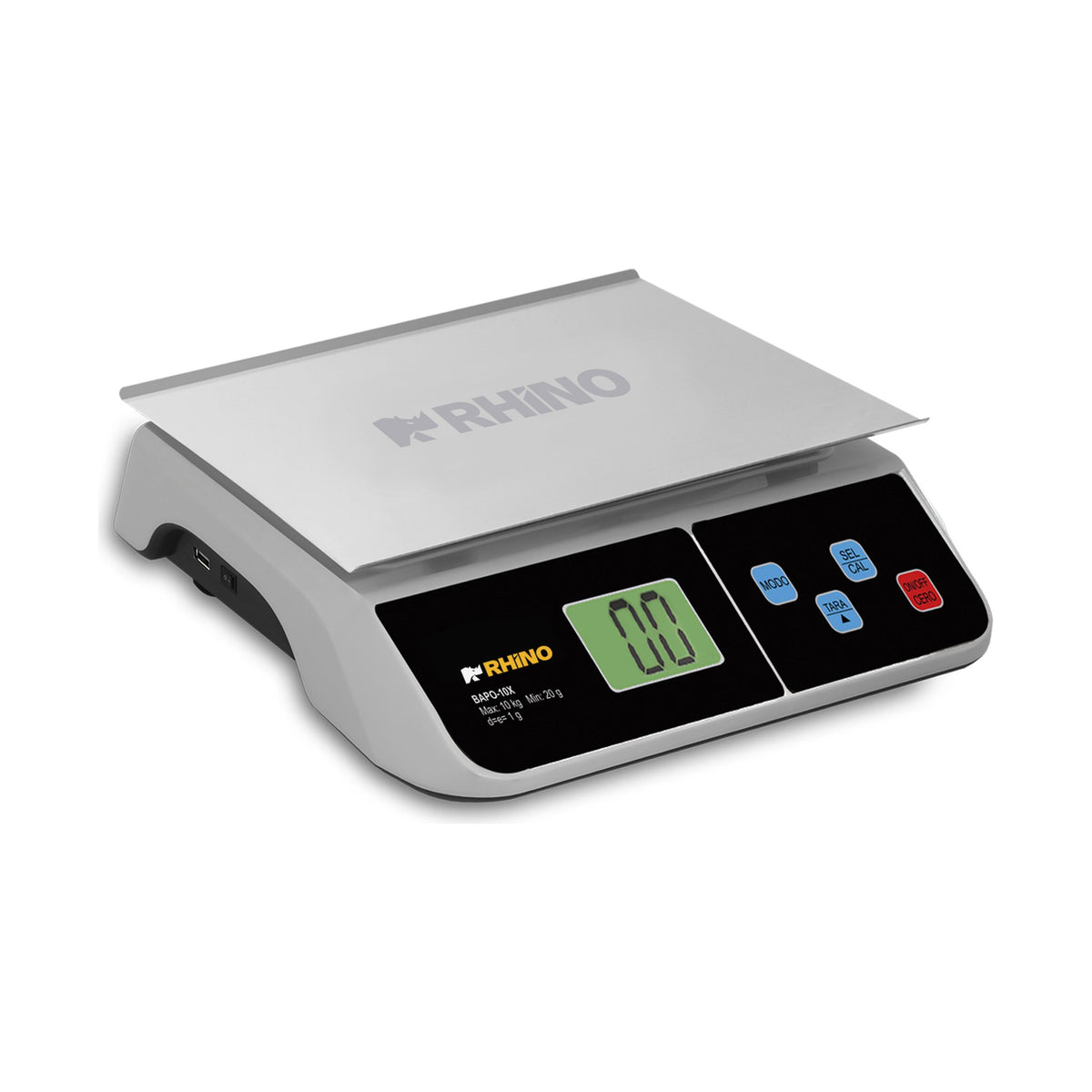 Báscula Electrónica Porcionadora con USB 10 kg Rhino BAPO-10X