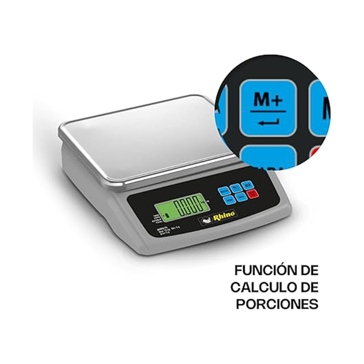 Báscula Electrónica Porcionadora 15 kg Rhino BAPO-15 · vista 3