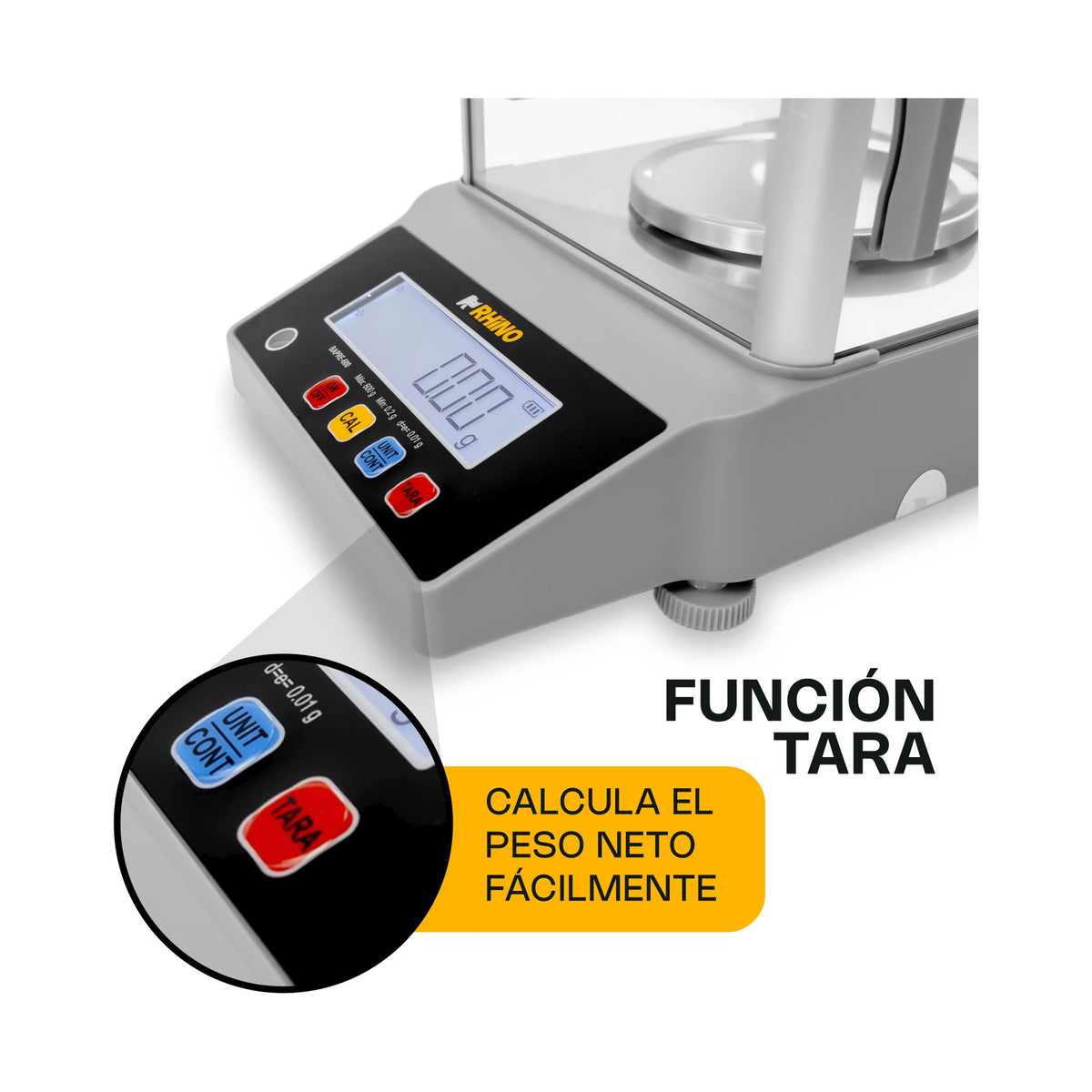 Báscula Electrónica de Precisión 600 g Rhino BAPRE-600 · vista 3
