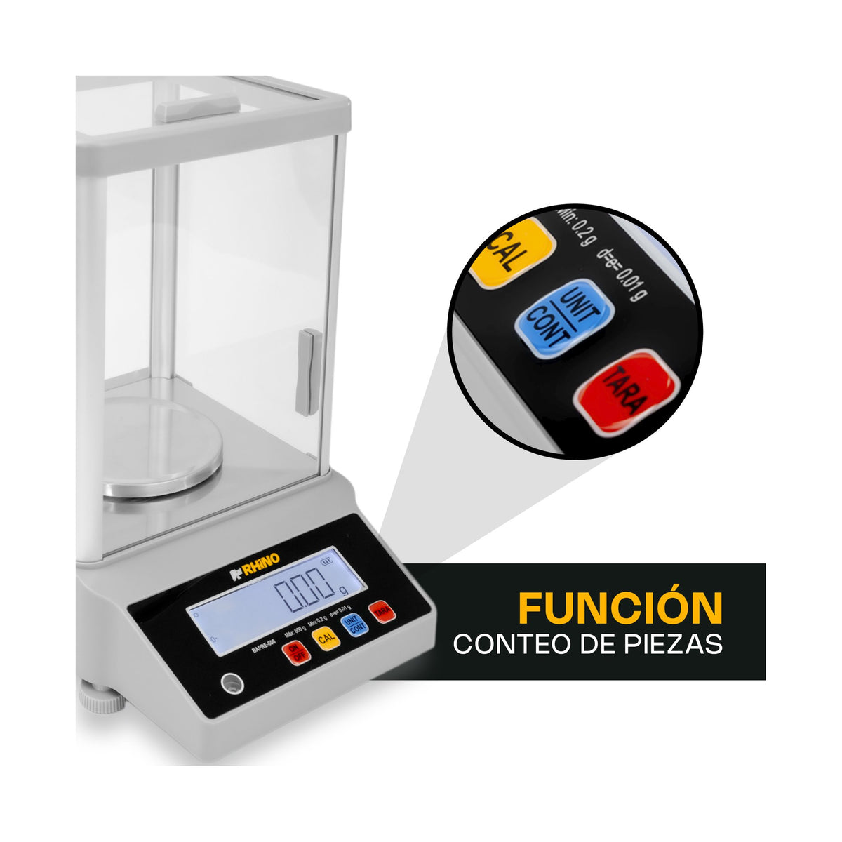 Báscula Electrónica de Precisión 600 g Rhino BAPRE-600 · vista 4