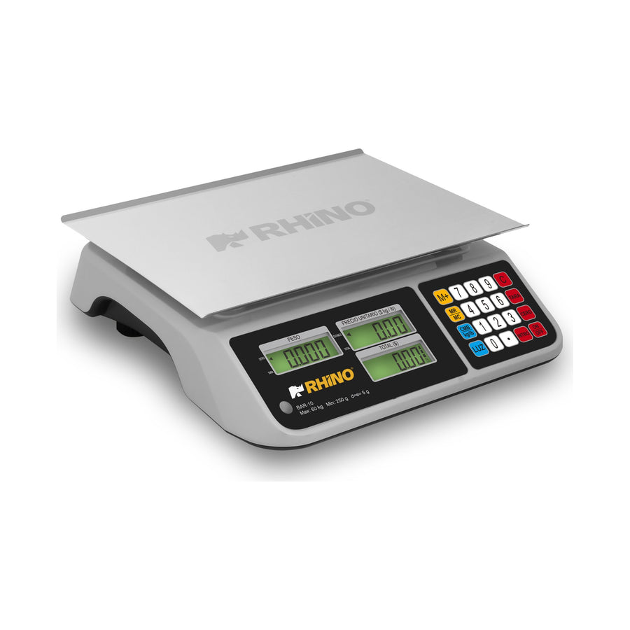 Báscula Electrónica Multifunciones con Puerto USB 60 kg Rhino BAR-10
