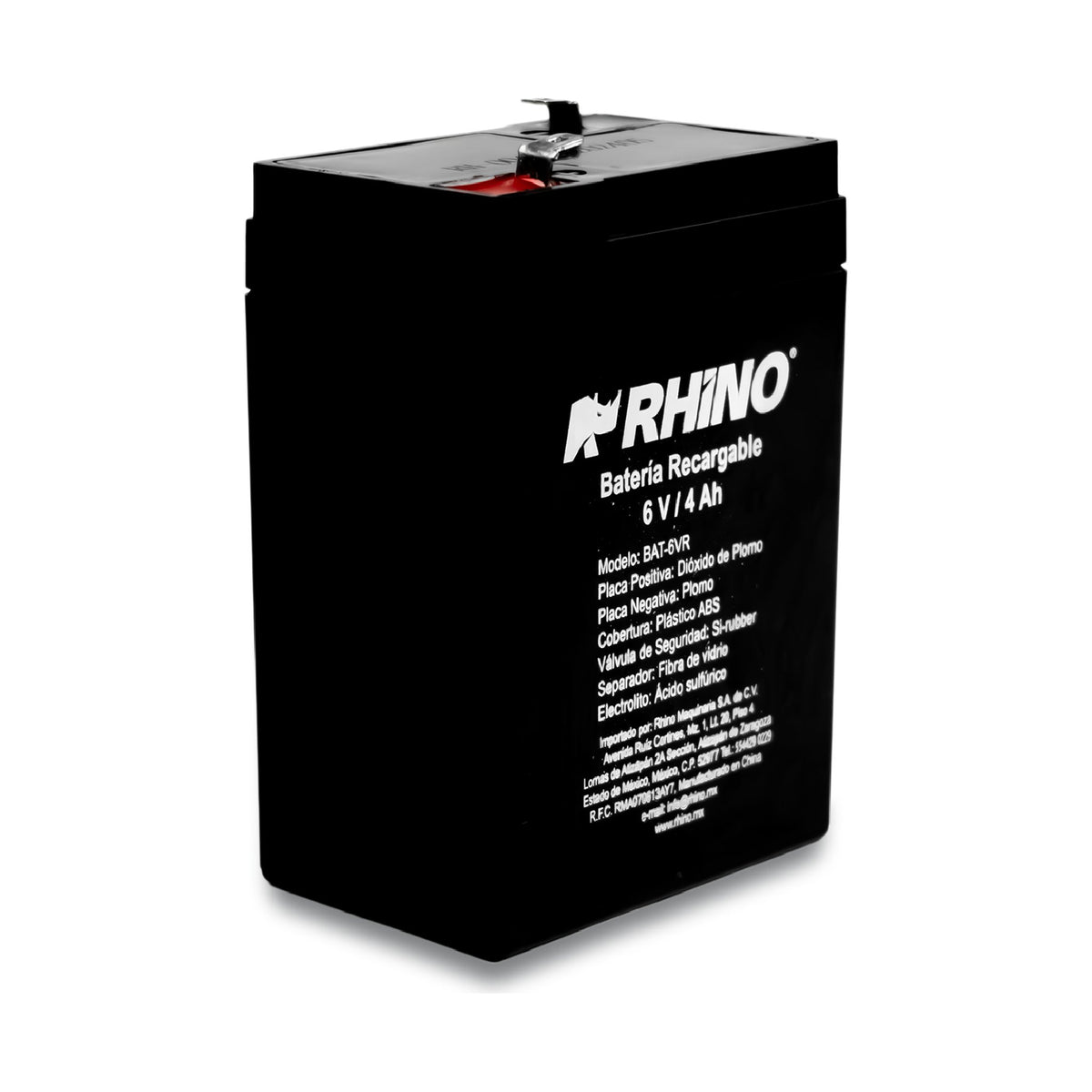 Batería Recargable 6V Rhino BAT-6VR