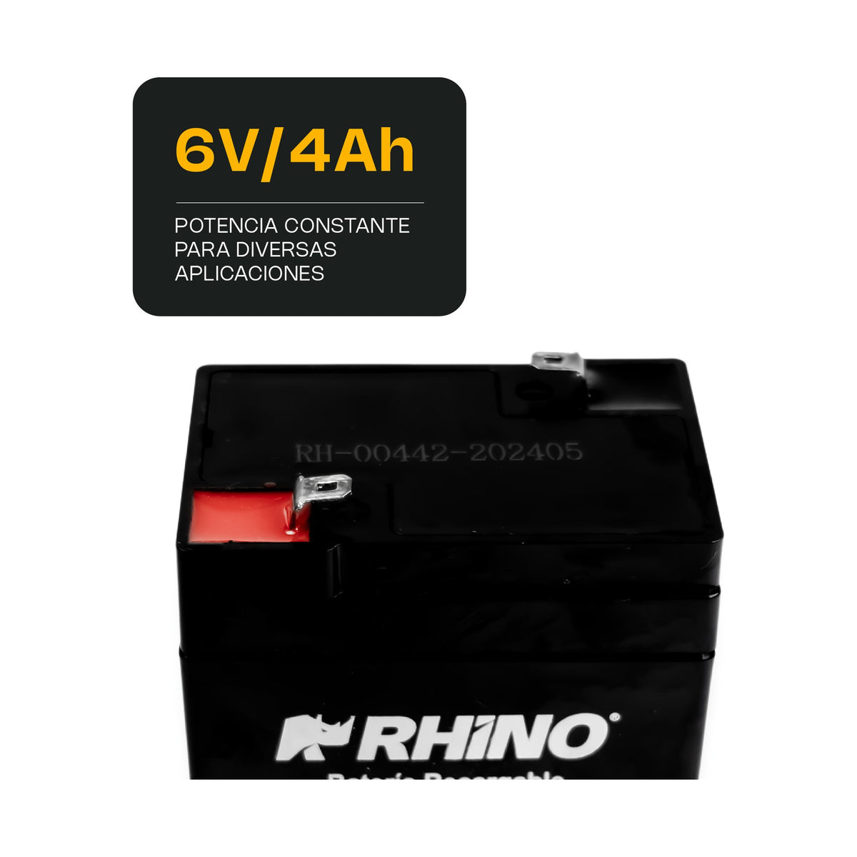 Batería Recargable 6V Rhino BAT-6VR · vista 2