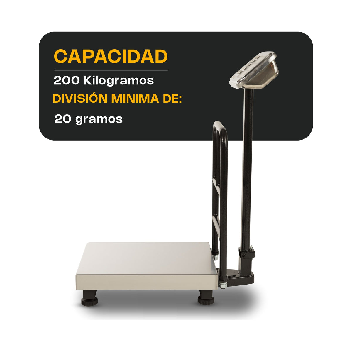 Báscula de Plataforma Inoxidable Plegable 200 kg Rhino BP-200 · vista 2