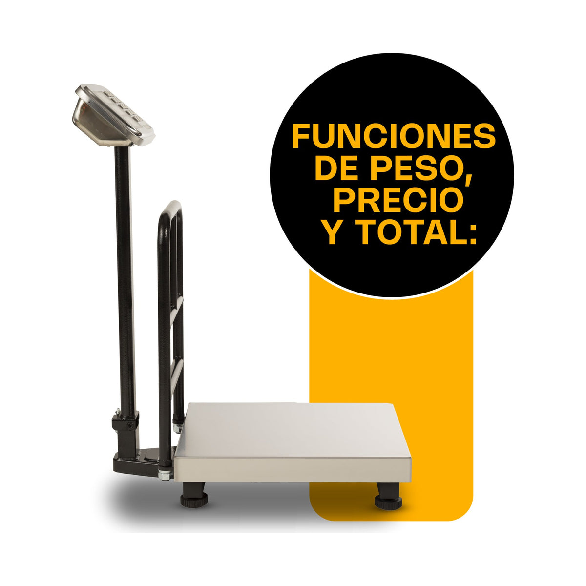 Báscula de Plataforma Inoxidable Plegable 200 kg Rhino BP-200 · vista 3